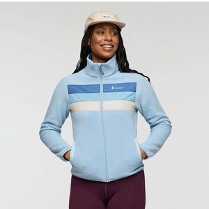 Cotopaxi Women's Light Blue and Cream Full Zip Jacket